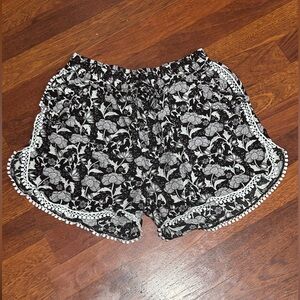 Black & White Flowy Shorts | Comfy | Perfect for Summer/Fall